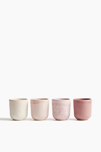 Lot de 4 tasses en grès cérame