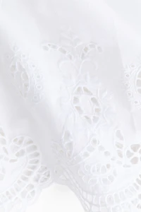 Eyelet-Embroidered Drawstring Skirt