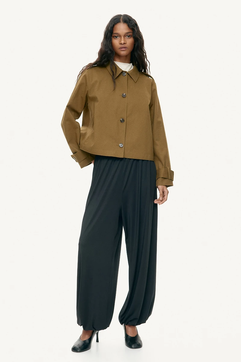 Trench-Look Cotton Jacket