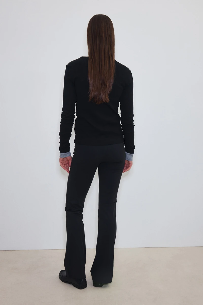 Four-Way Stretch Flared Pants