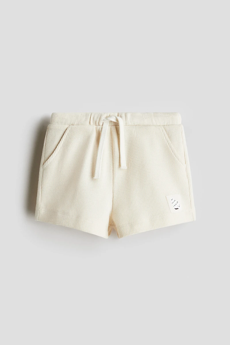 Waffled Cotton Shorts