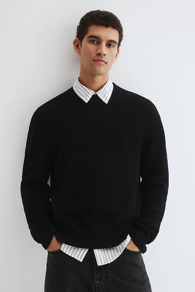 Regular-Fit Rib-Knit Sweater