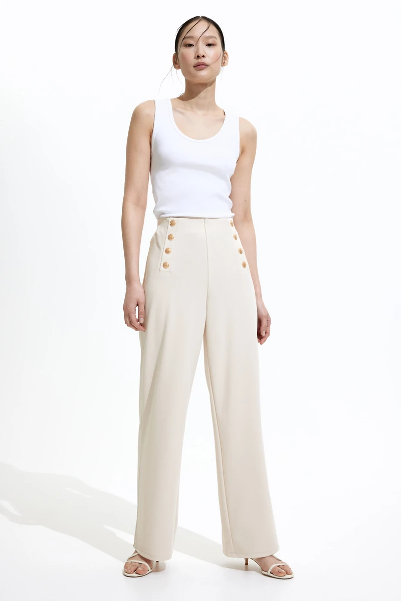 Button-front Pants