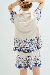 MAMA 2-Piece Shirt and Shorts Set