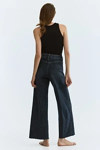 Wide High Waist Ankle Jeans