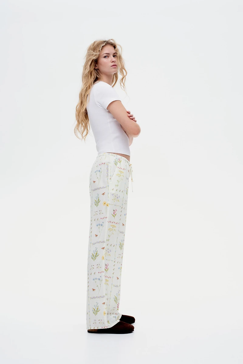 Pantalon droit avec cordon de serrage