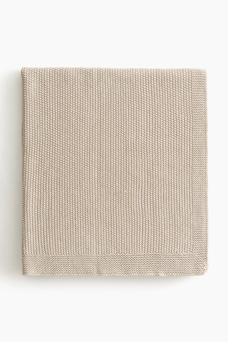 Moss-Stitched Cotton Baby Blanket