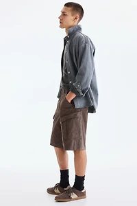 Loose-Fit Cotton Cargo Shorts