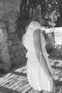 Skirt with Eyelet Embroidery