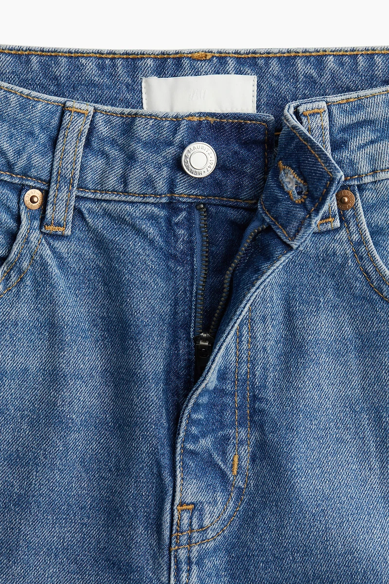 Jean Mom aminci Taille Haute