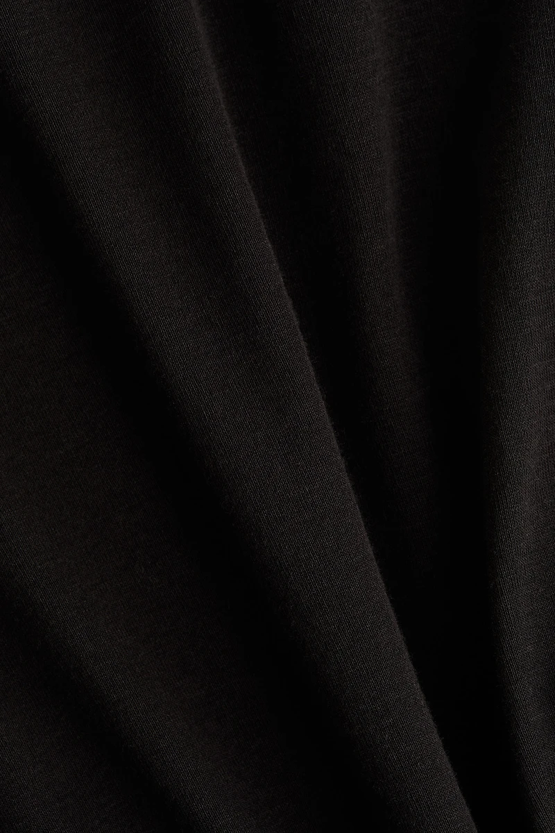 Haut en coton pima avec col cheminée