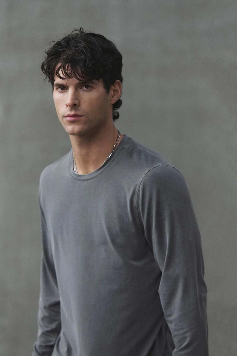 Regular-Fit Long-Sleeve Sports Shirt with DryMove™