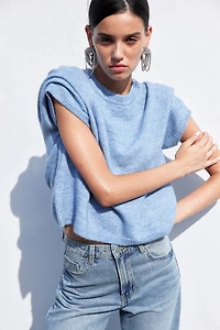 Chandail à manches courtes en fin tricot