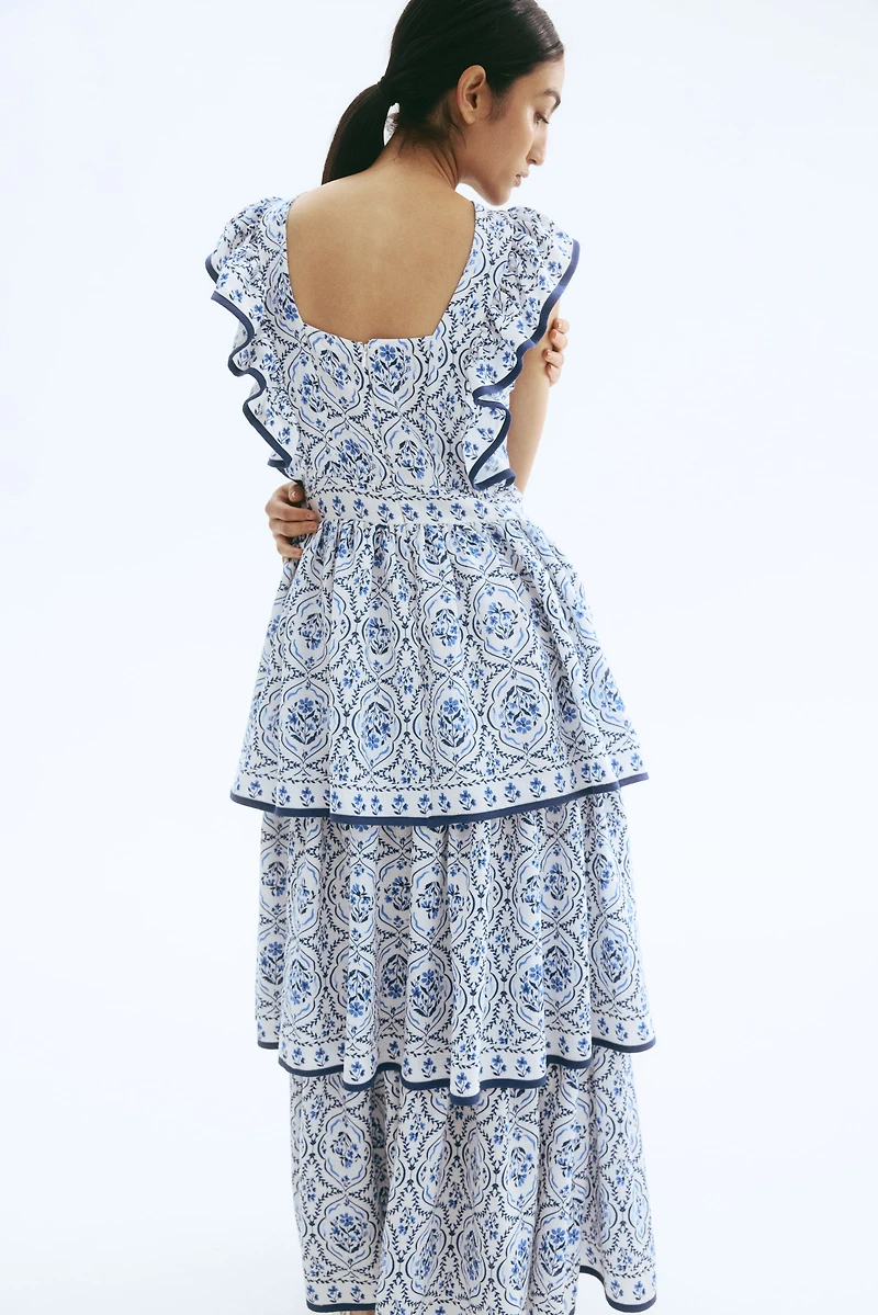 Robe d'allaitement MAMA volantée