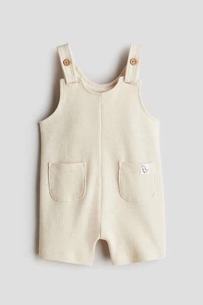 Salopette short gaufrée