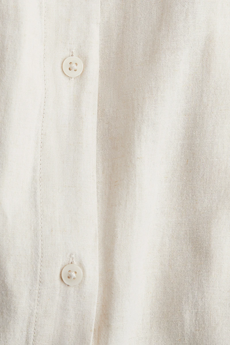 Robe chemise en lin mélangé