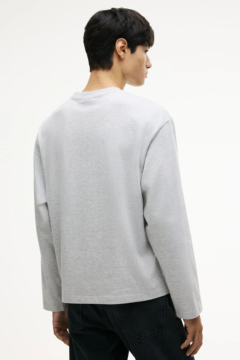 Oversized Long-Sleeved Jersey Shirt