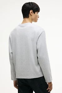 Oversized Long-Sleeved Jersey Shirt