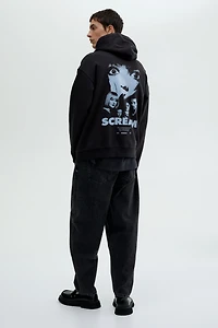 Loose-Fit Printed Hoodie