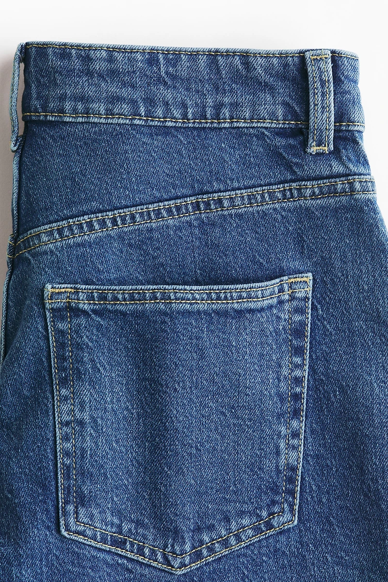 Short taille haute en denim