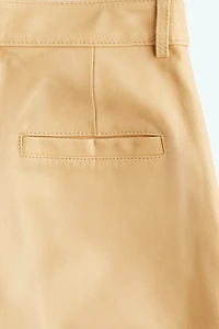 Straight-Cut Leather Pants