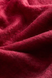 Mohair-Blend Throw with Fringe