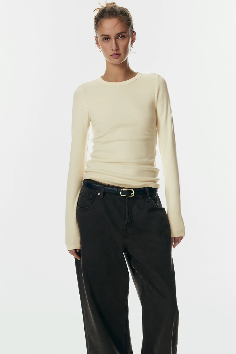 Long-sleeved Jersey Top