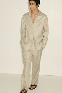 Regular-Fit Linen-Blend Shirt