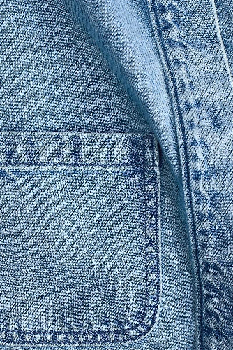 Puff-Sleeved Denim Jacket