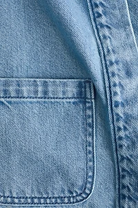 Puff-Sleeved Denim Jacket