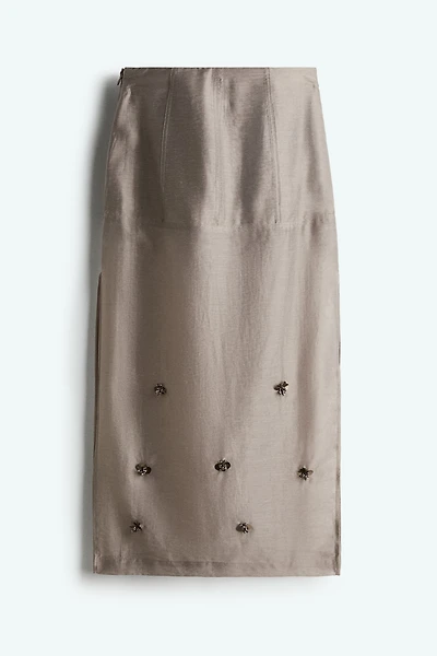 Embellished Sheer Skirt