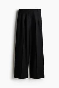 Wide-Leg Linen-Blend Pants
