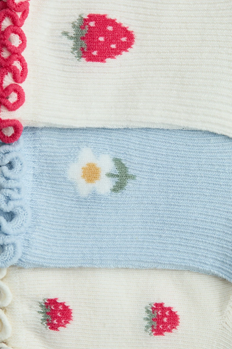 4-Pack Socks with Overlocked Trim