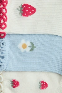 4-Pack Socks with Overlocked Trim