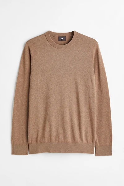 Slim Fit Fine-knit Cotton Sweater