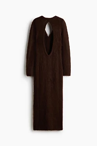 Robe en mohair mélangé avec dos ouvert