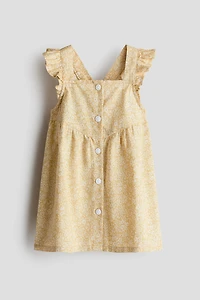 Ruffle-trimmed Cotton Dress