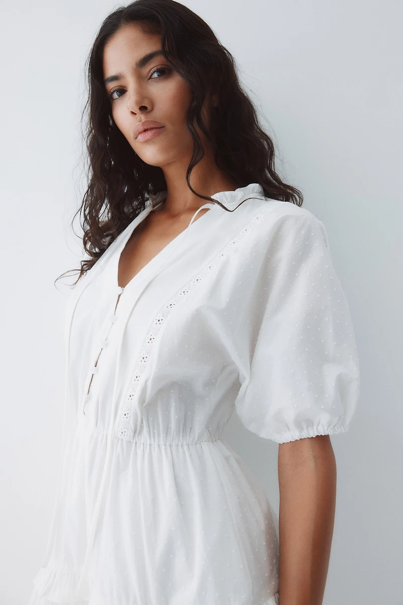 Robe en coton plumetis