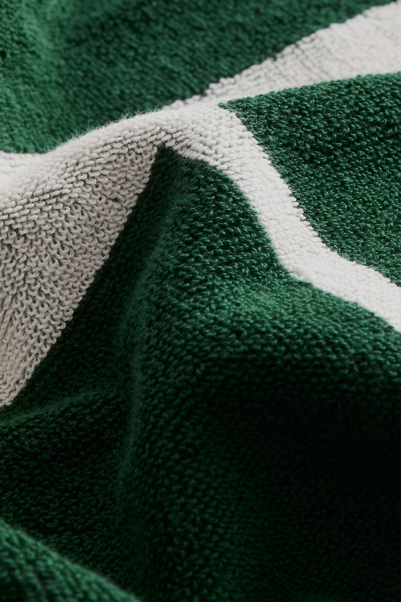 Cotton Beach Towel with Text Motif