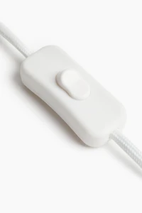 Pied de lampe cannelé en grès cérame