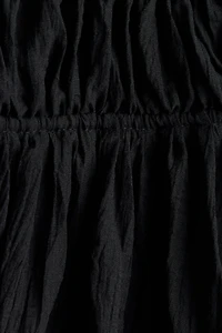 Crinkled Drawstring Skirt