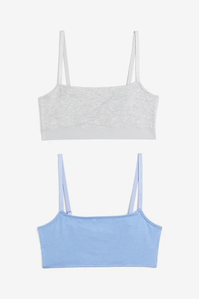 Lot de 2 brassières non rembourrées en coton