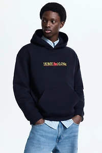 Loose-Fit Printed Hoodie