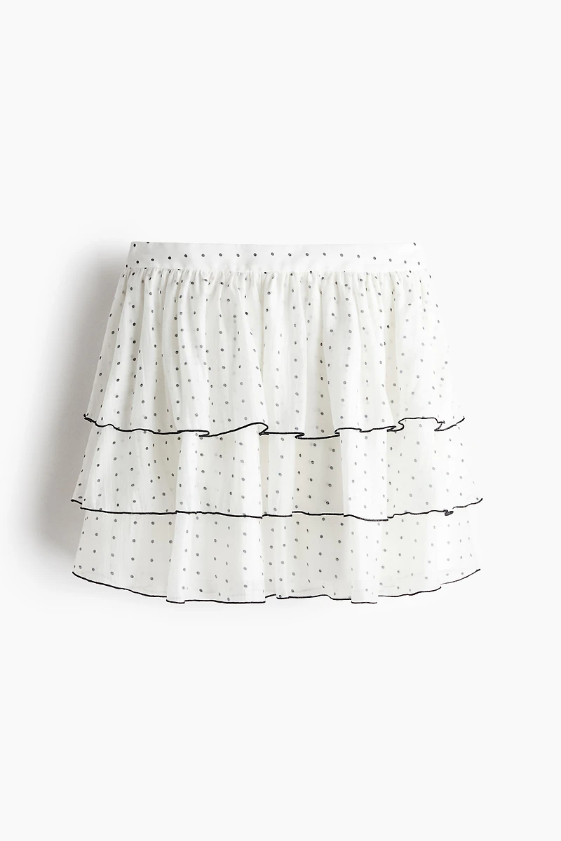 Tiered Lyocell-Blend Skirt