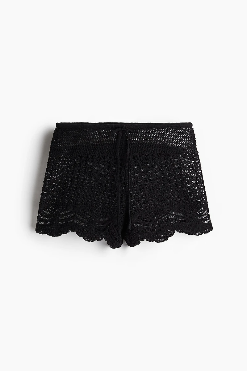 Crochet-Look Beach Shorts
