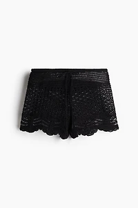 Crochet-Look Beach Shorts