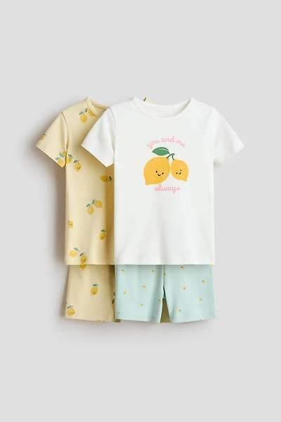 Lot de 2 pyjamas Bien Ajustés en jersey imprimé