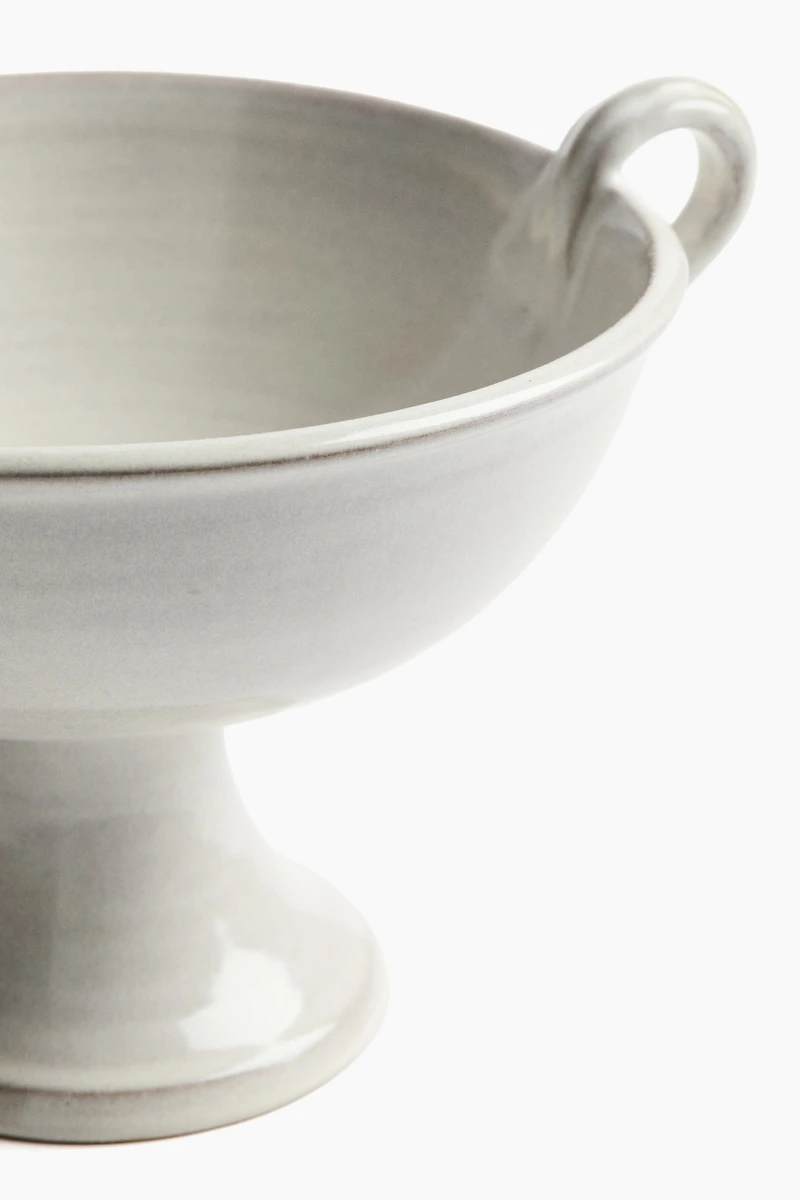 Footed Reactive-Glaze Serving Bowl