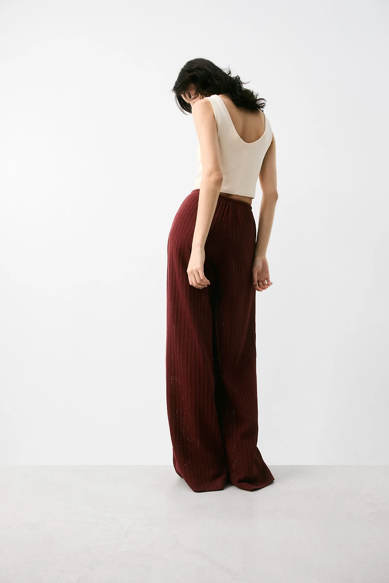 Textured-Knit Pants