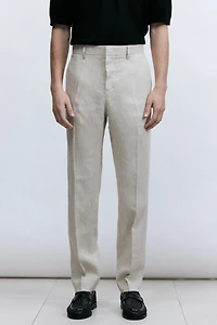 Slim-Fit Linen Suit Pants